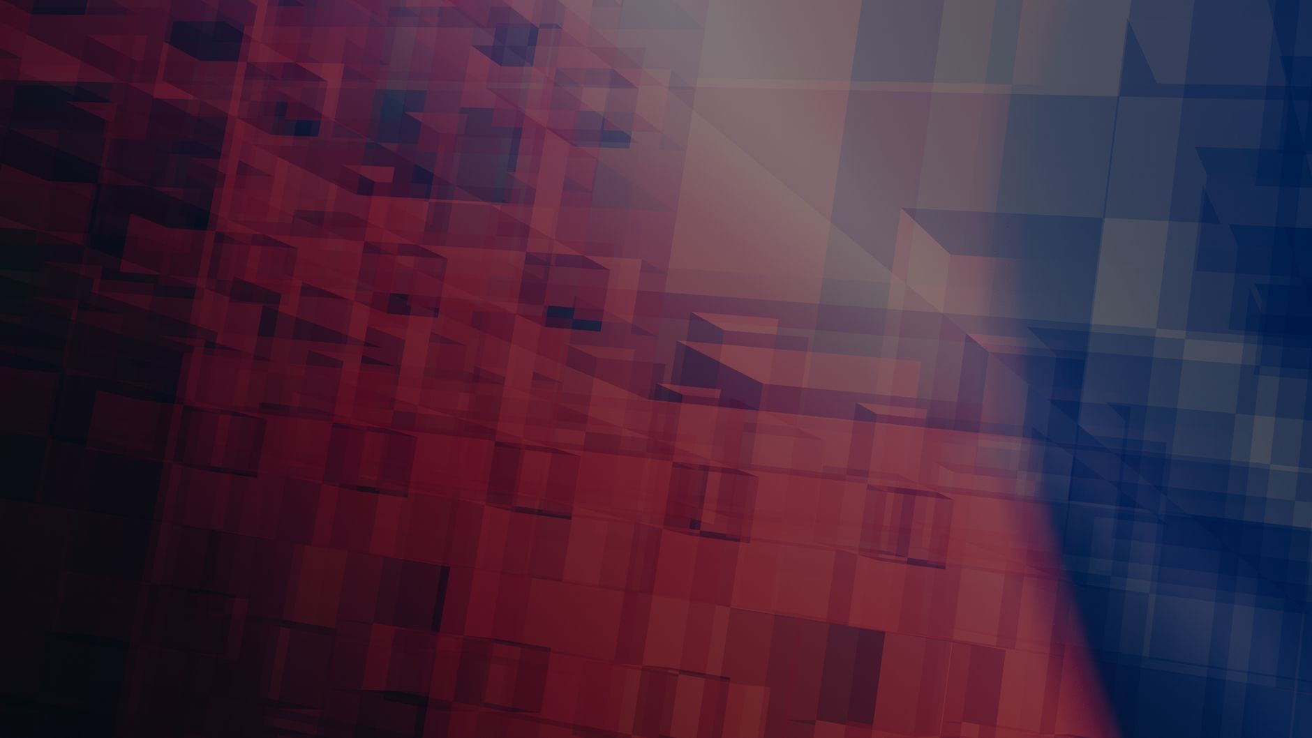 Dynamic abstract pattern with overlapping red and blue geometric shapes creating a creative digital effect.